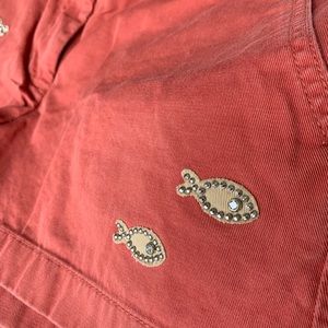 JCrew Fish Embellished Chino Shorts